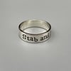 Stab and Burn Sterling Silver Handmade Ring