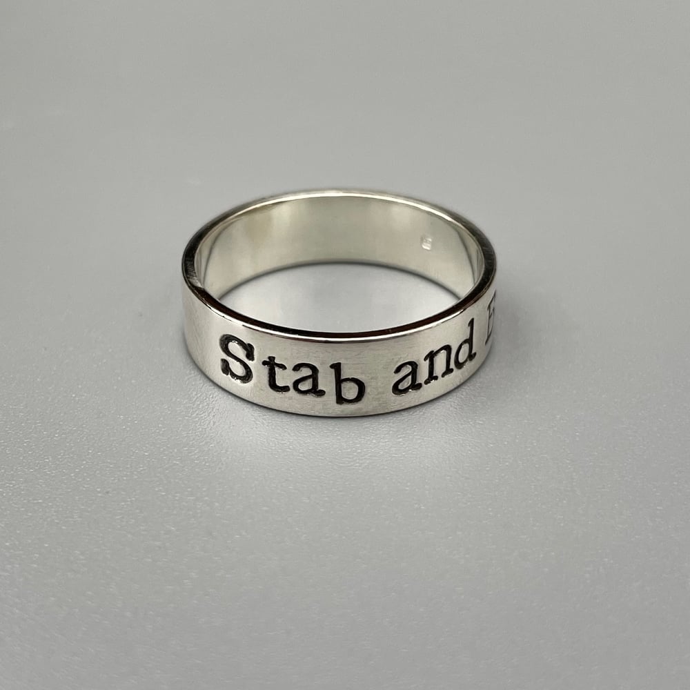 Stab and Burn Sterling Silver Handmade Ring