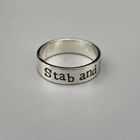Image 1 of Stab and Burn Sterling Silver Handmade Ring