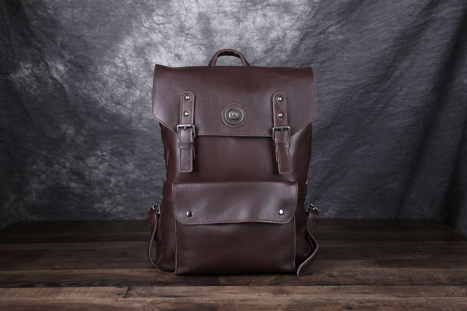 top grain leather backpack
