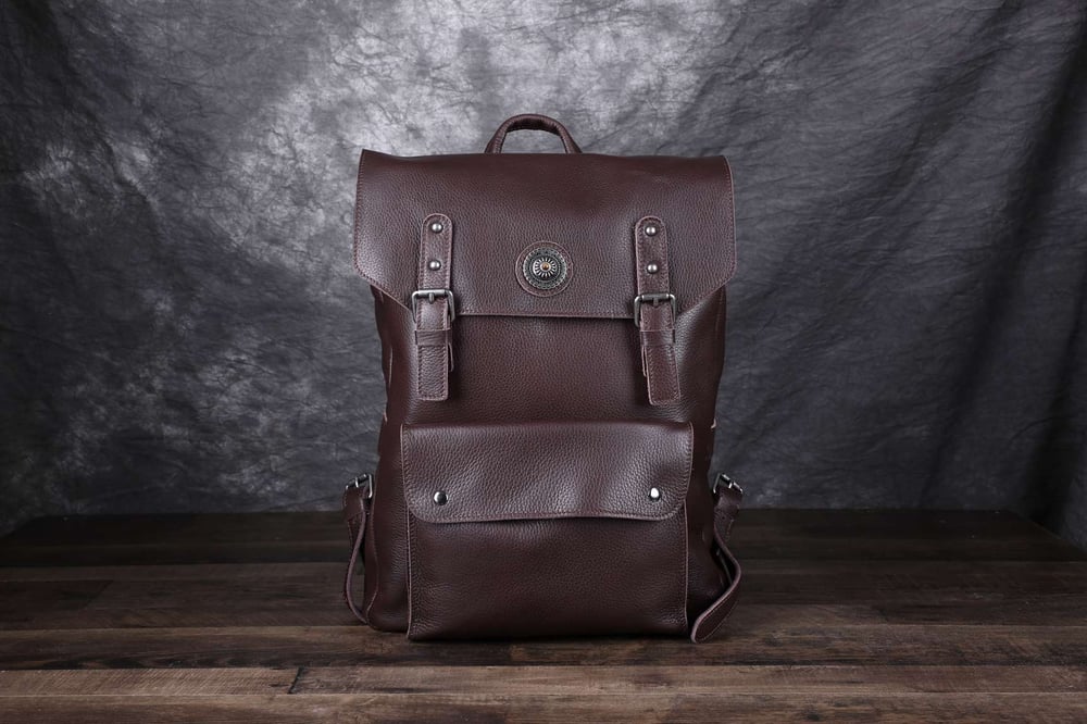 Image of Vintage Handmade Full Grain Leather Backpack, Travel Backpack, Rucksack 9025