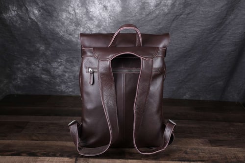 Image of Vintage Handmade Full Grain Leather Backpack, Travel Backpack, Rucksack 9025