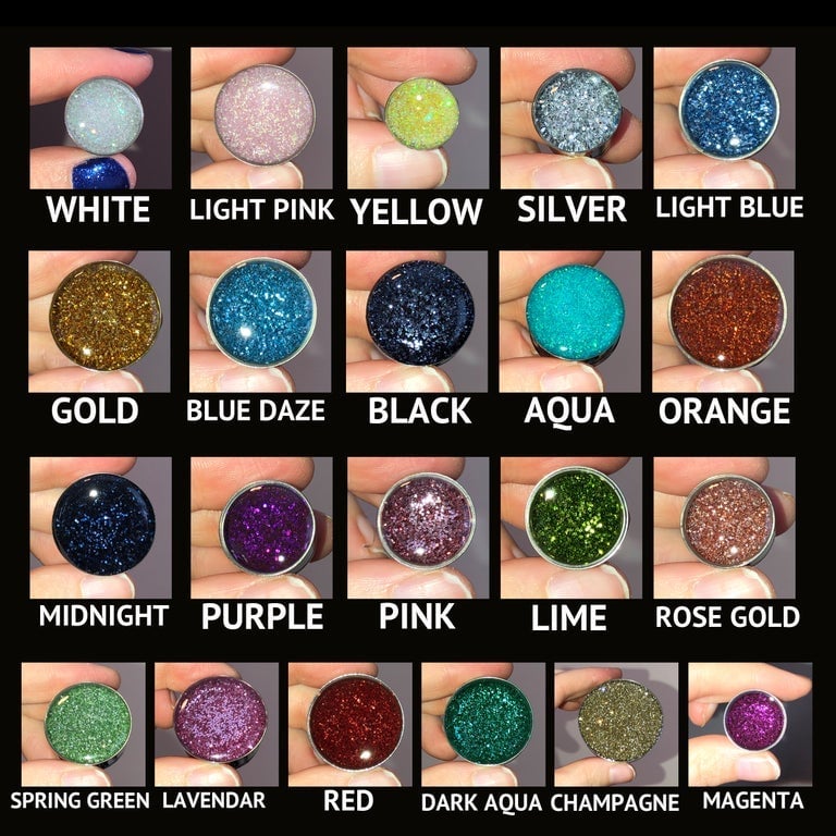 Image of Glitter Snowflake Plugs (sizes 0g-2")