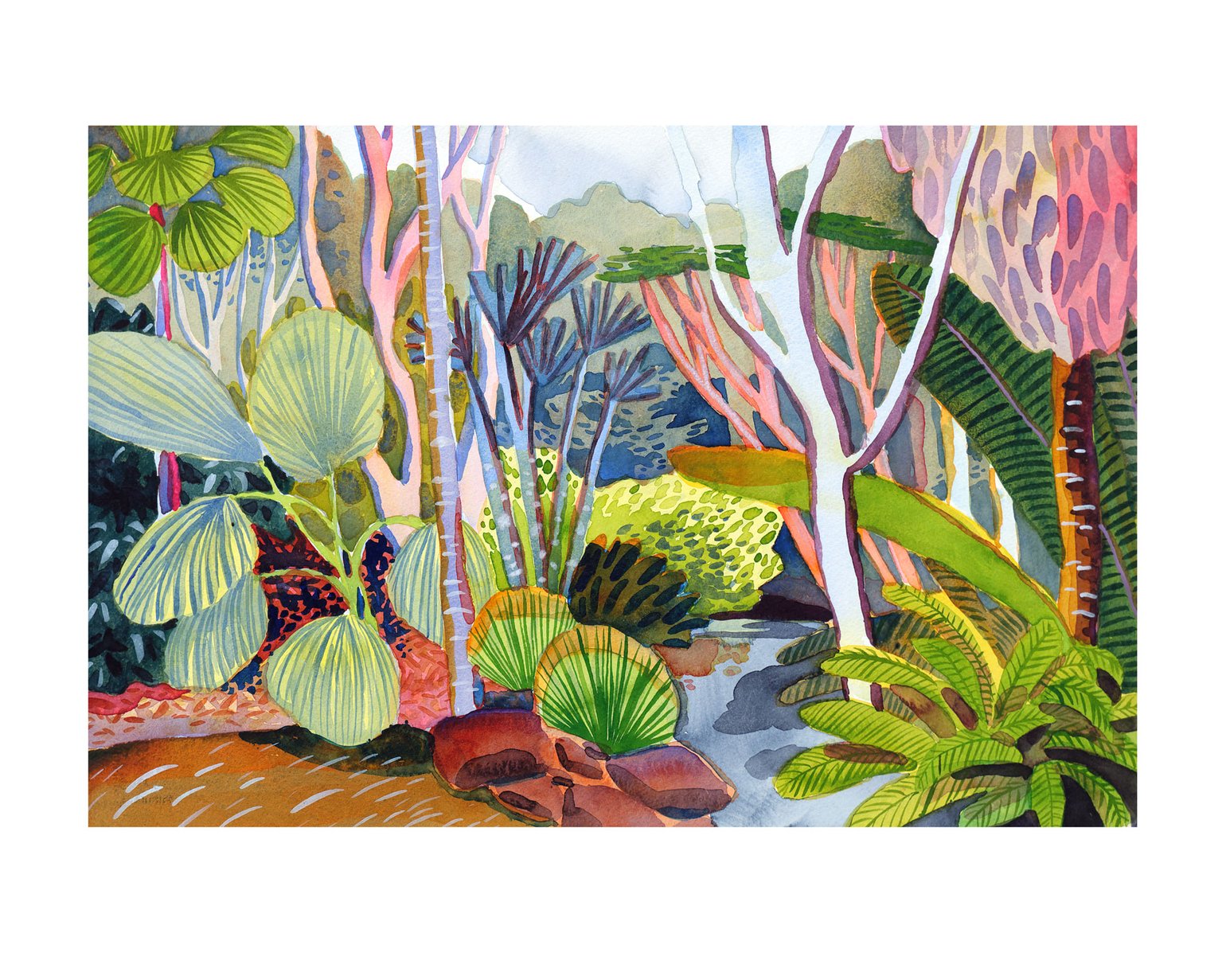 Image of Giclee Print. Brisbane Botanic Garden, May 1st 2019.