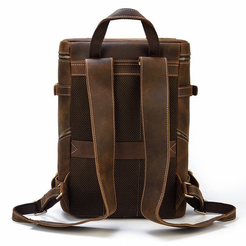 Image of Vintage Leather Backpack, Travel Backpack, Hiking Backpack, Leather Rucksack BB1032