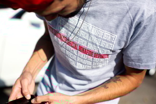 Image of Heather Gray Valid Flag Tee