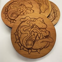Image 2 of War Dawg Wood Coasters