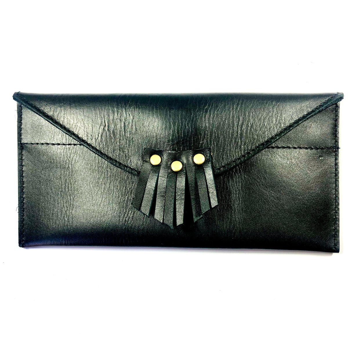 Image of Sunglasses case in black with fringe