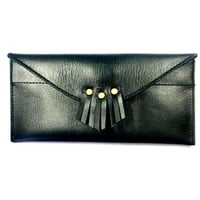 Image 1 of Sunglasses case in black with fringe