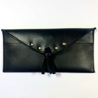 Image 1 of Sunglasses case in black with tassel