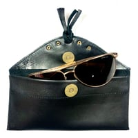 Image 3 of Sunglasses case in black with tassel