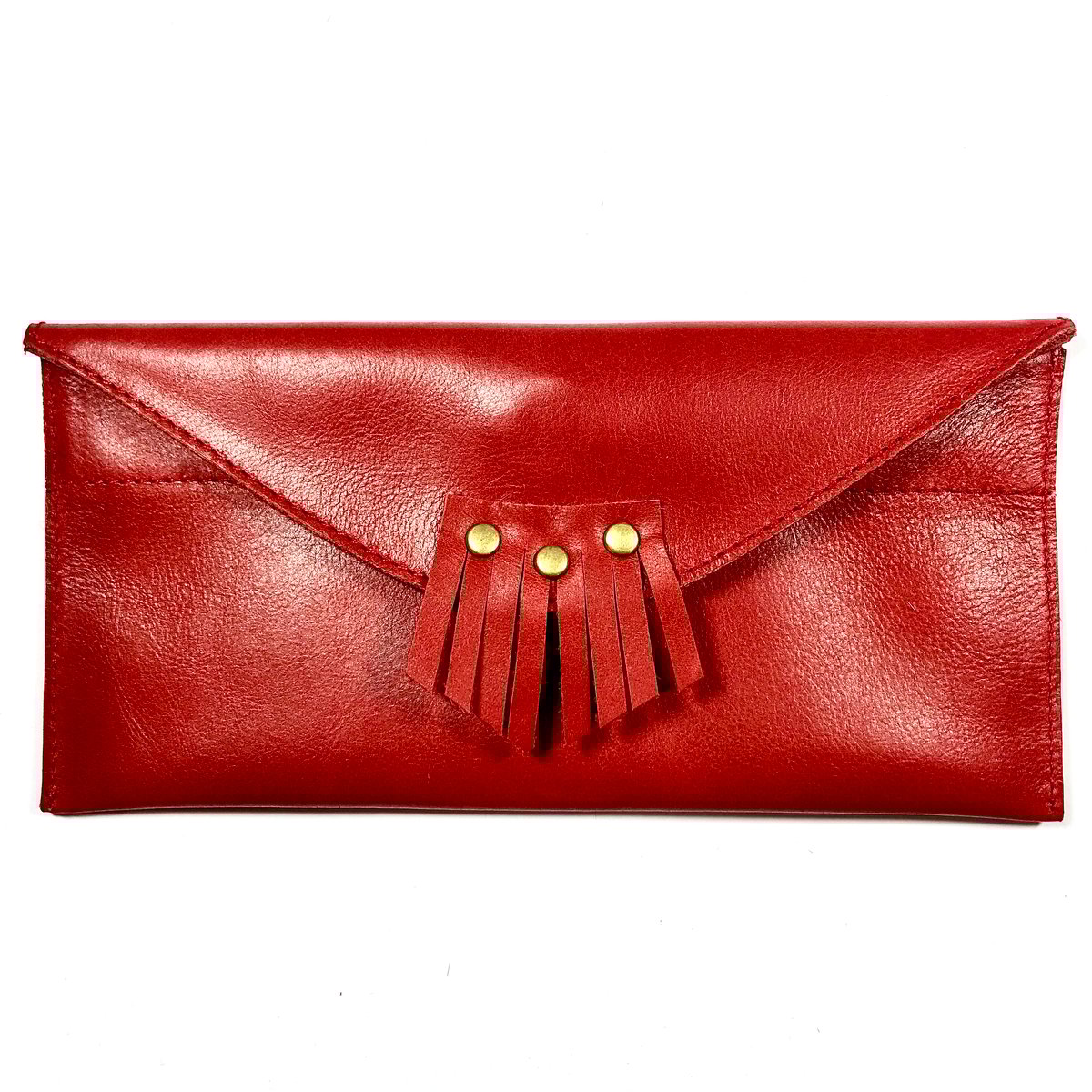 Image of Sunglasses case in red with fringe
