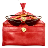 Image 2 of Sunglasses case in red with tassel