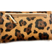 Image 3 of Mini clutch in leopard fur with tassel