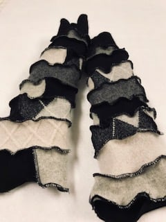 Image of 100% Cashmere "Armies" Black/White/Gray (with Argyle and Black "cuff")