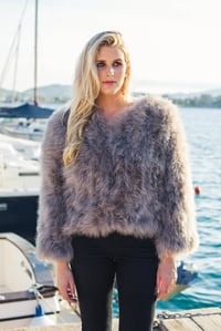 Image 1 of Grey Feather Jacket