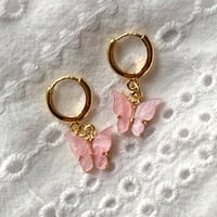 Butterfly Huggie Hoops