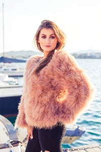 Image 1 of Tan Feather Jacket 