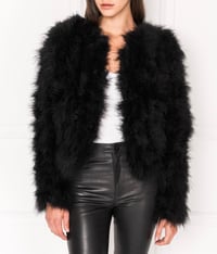 Image 1 of Black feather Jacket