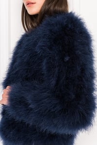 Image 2 of Navy Feather Jacket 