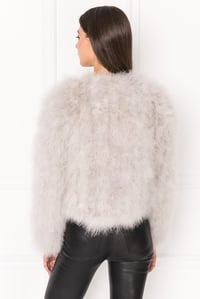 Image 3 of Ash Grey Feather Jacket 