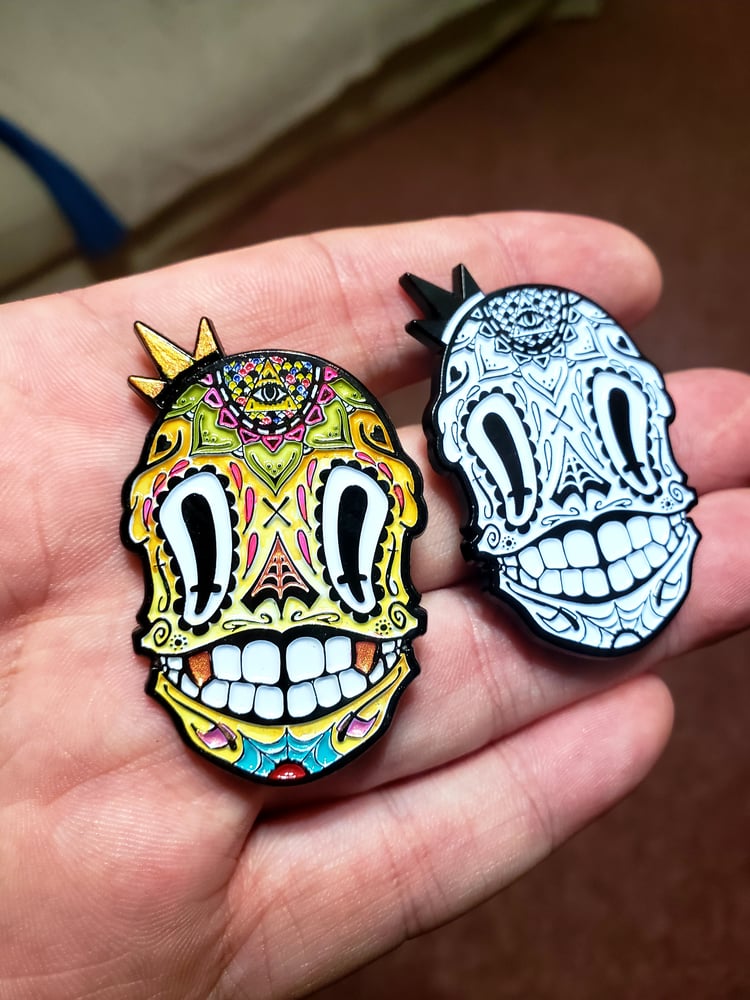 Image of No Love City Hand Painted pins - $25 shipped. 