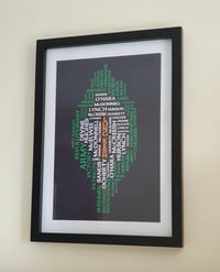 Image 1 of Black 1981 Hunger Strike Easter Lily print (unframed)