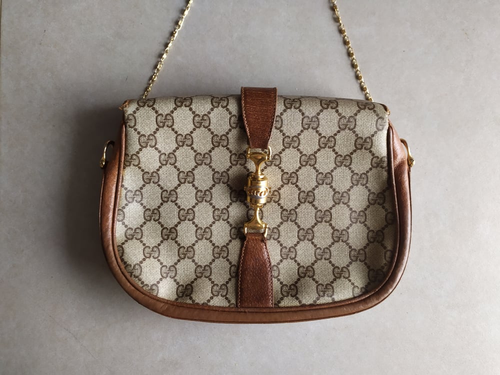 Image of Vintage Gucci brown GG monogram Supreme shoulder bag