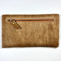 Image 3 of Mini clutch in tan fur with tassel