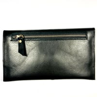 Image 3 of Mini clutch in black with fringe