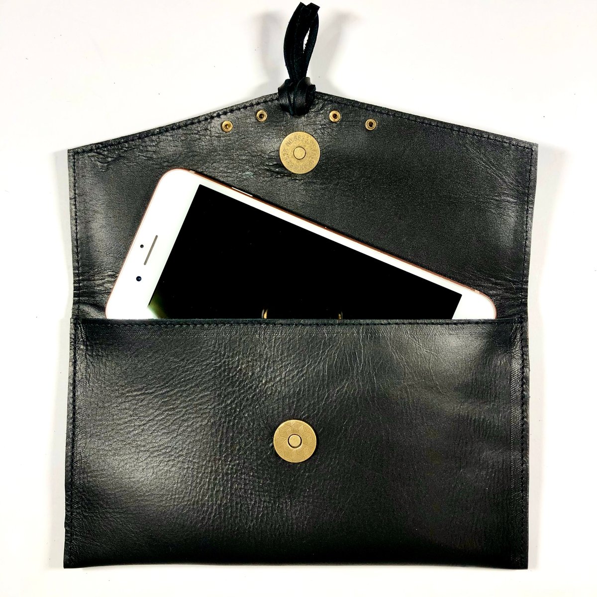 Image of Mini clutch in black with tassel