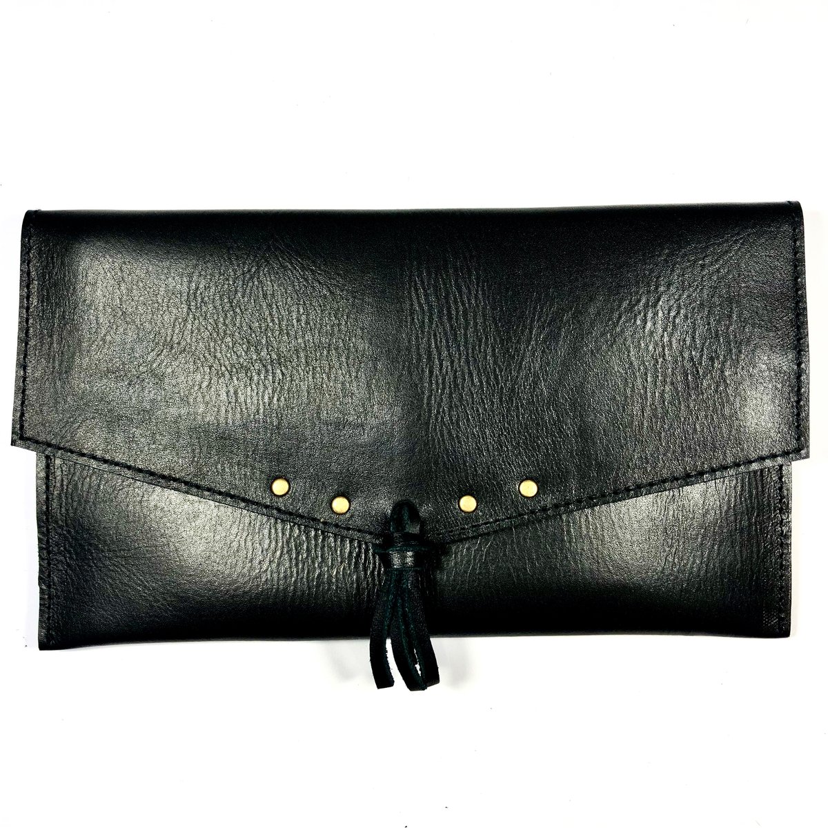 Image of Mini clutch in black with tassel