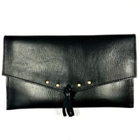 Image 1 of Mini clutch in black with tassel