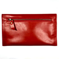 Image 3 of Mini Clutch in red with fringe
