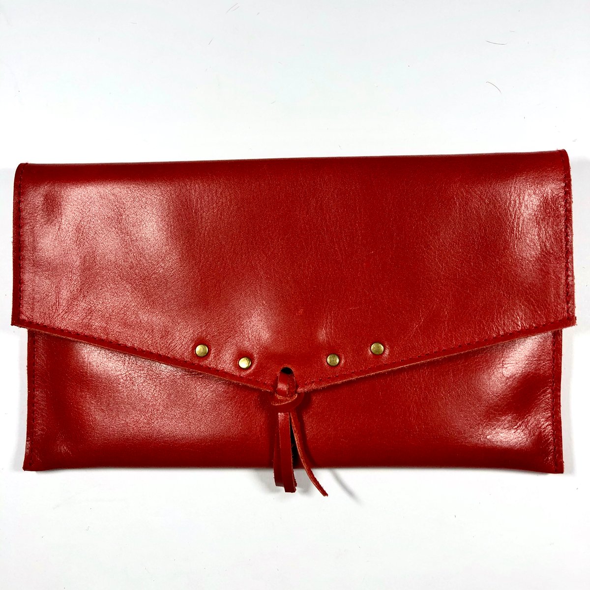 Image of Mini clutch in red with tassel