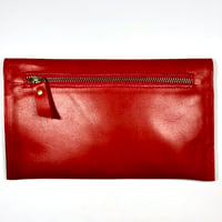 Image 3 of Mini clutch in red with tassel