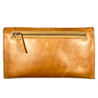Image 3 of Mini clutch in tan with fringe