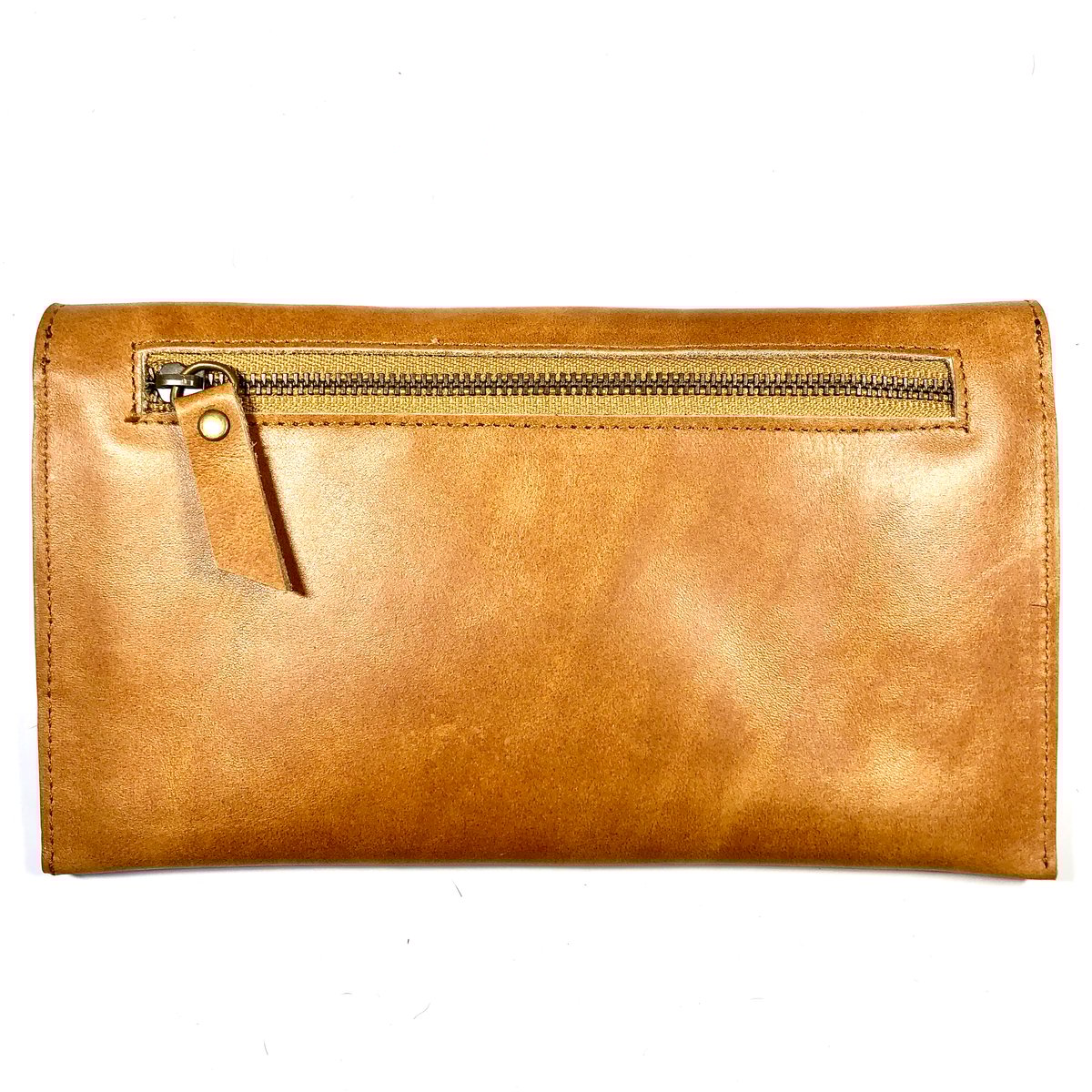Image of Mini clutch in tan with fringe
