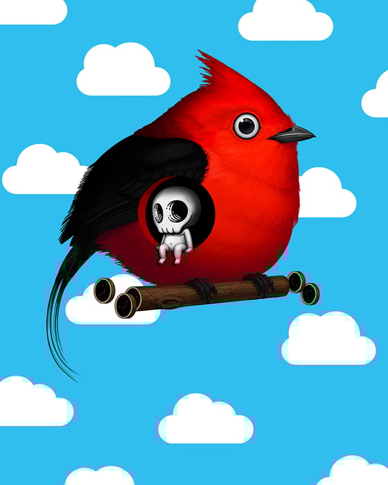 Image of Wire-tailed Manakin (blue)