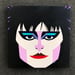 Image of Siouxsie Sioux 16"X16" color block acrylic painting punk goth