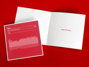Image of Classic Christmas Song Sound Wave Christmas Cards | 6 pack