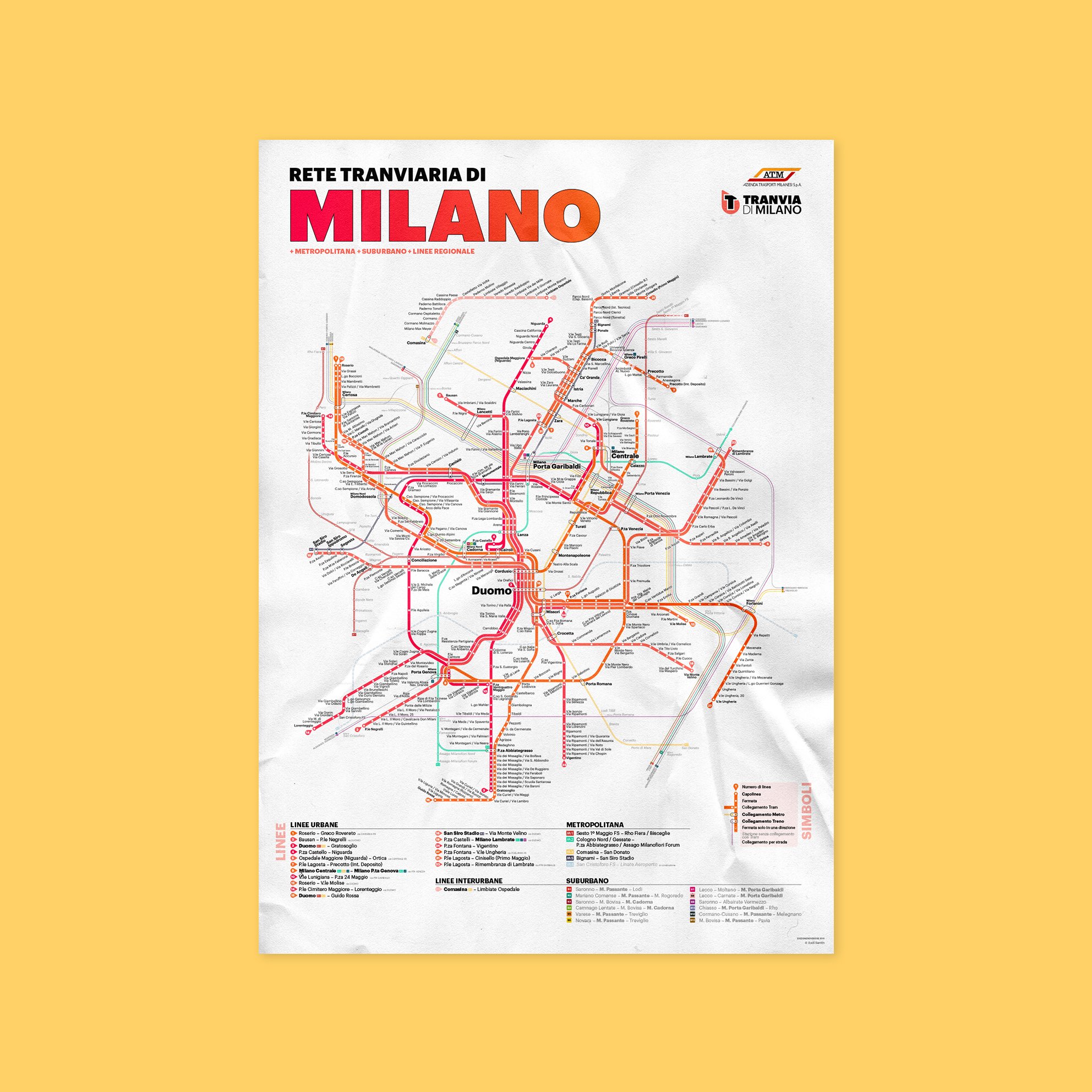 Image of Milan Tram Network Poster
