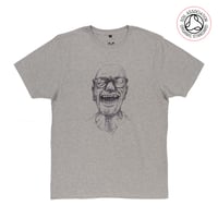 Image 1 of Laughing Man Unisex Grey T-shirt (Organic)