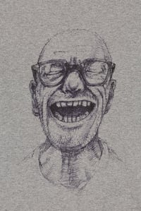 Image 2 of Laughing Man Unisex Grey T-shirt (Organic)