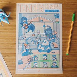 Image of TENDER HEARTS CLUB HOUSE RISO PRINT
