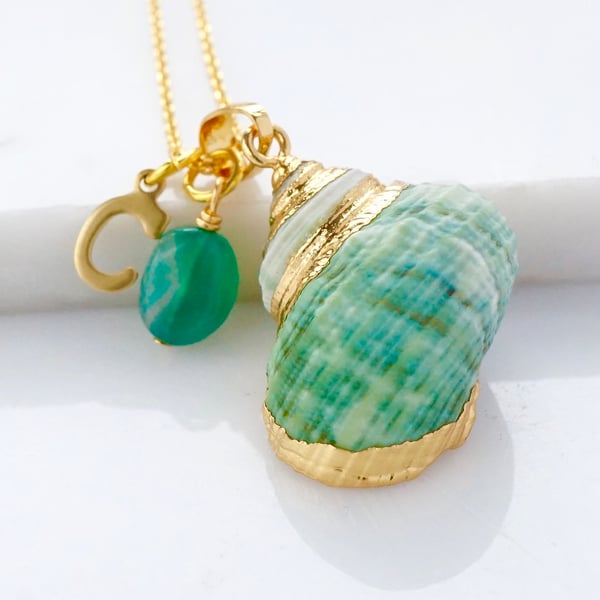 Image of Green shell necklace