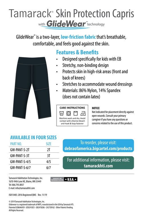 Image of Tamarack Skin Protection Capris with GlideWear TM technology