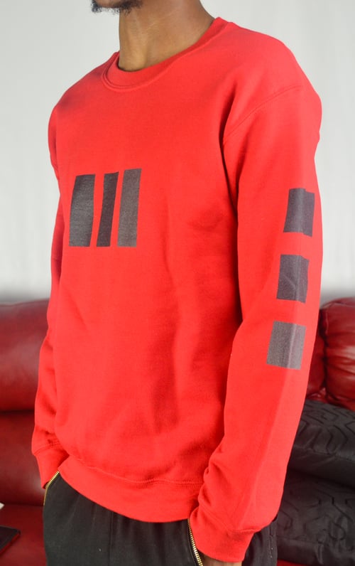 Image of Red Sweatshirt ( black, grey )