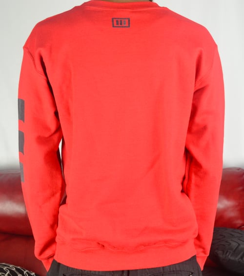 Image of Red Sweatshirt ( black, grey )