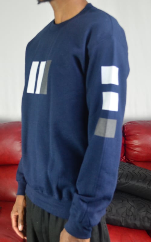 Image of Navy blue Sweatshirt ( white, grey )